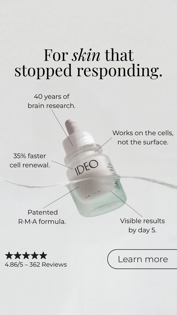 IDEO Skincare serum ad for skin that stopped responding