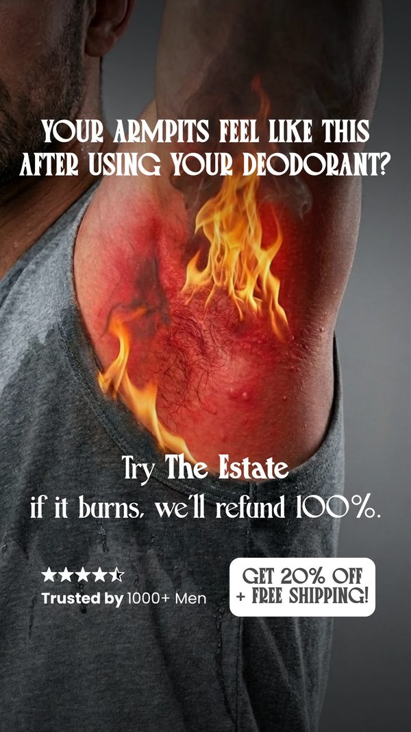 Royal Guard ad about deodorant that burns sensitive skin